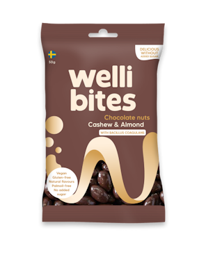 Wellibites Chocolate Nuts Cashew & Almond  12 x 50g
