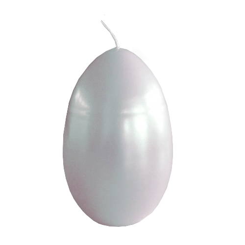 Vio - Gåsägg - vit pärlemor - Ø9cm h 13cm
