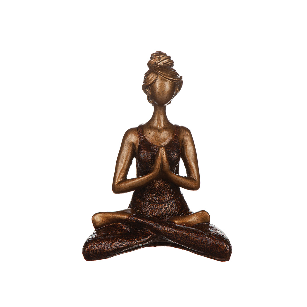 yogakvinna - brun klädsel