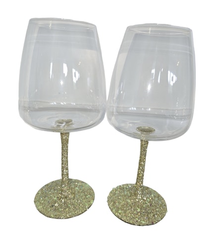 Vin Glas Guldmelerat Glitter 4-pack