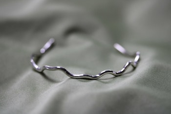 WIND Silverarmband oval