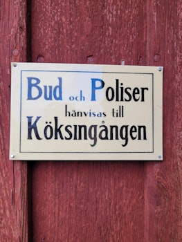 Skylt Bud & Poliser