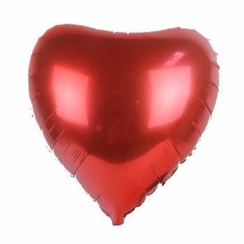 Stor Röd Hjärta Folie Ballong. 91 cm