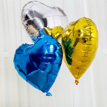 Blå Hjärta Folie Ballong