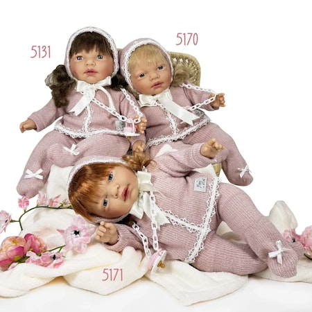Nines Docka Rubia kastanj 40cm