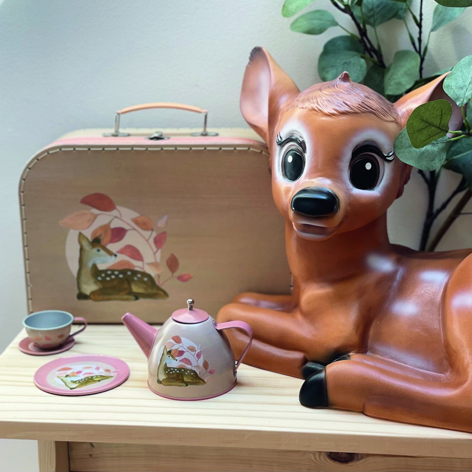 Egmont Toys Teservis bambi i rottingväska