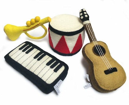 Musikinstrument i ull 4-pack