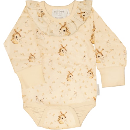 Mrs Mighetto Bambu Body m. lång arm Stella Puder 50/56