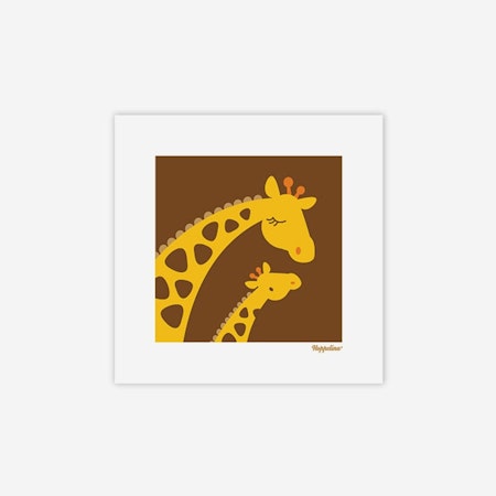 Bild giraff med baby