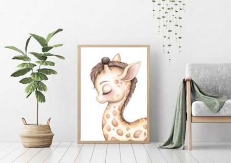 Poster giraffen Gerald
