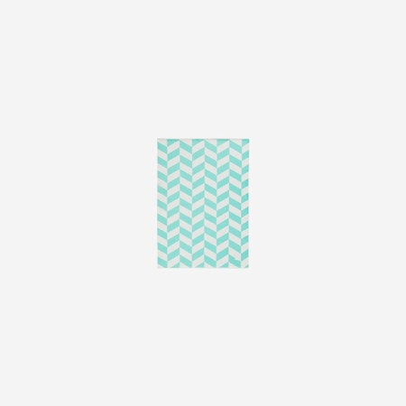 Matta zigzag, mint/vit