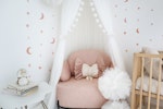 Spinkie Dreamy bow cushion pale rose