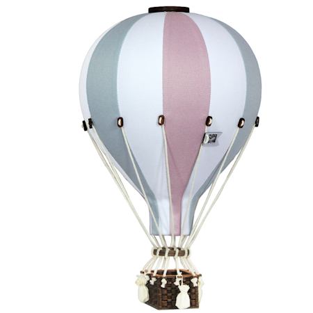 SUPERBALLOON Luftballong Stor Vit/Rosa/Ljusblå