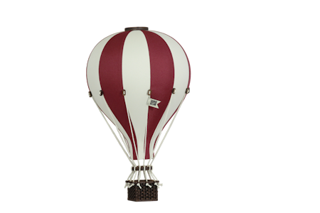 SUPERBALLOON Luftballong Medium gräddvit/vinröd