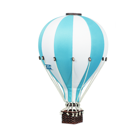 SUPERBALLOON Luftballong Medium Turkos/vit