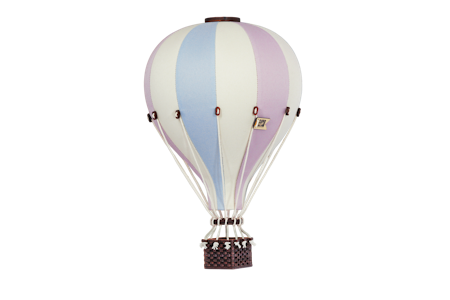 SUPERBALLOON Luftballong Liten Gräddvit/Rosa/Ljusblå