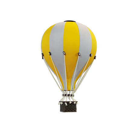SUPERBALLOON Luftballong Liten Ljusgrå/gul