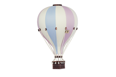 SUPERBALLOON Luftballong Medium gräddvit/rosa/ljusblå