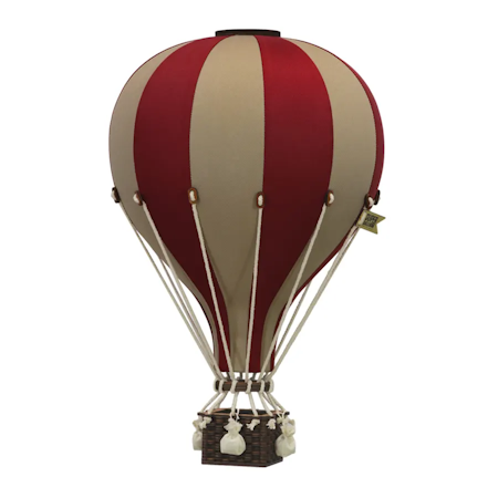 SUPERBALLOON Luftballong Medium ljusbrun/vinröd