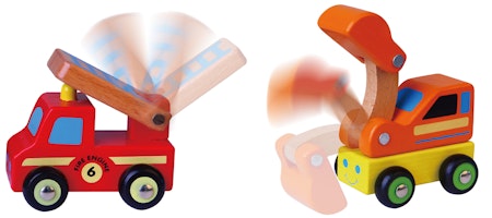 VIGA  Mini fordon i trä - 6-pack