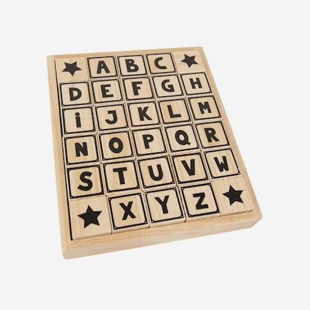 Träklossar ABC
