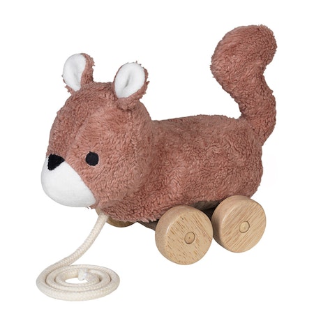 Mingus brown squirrel pull toy