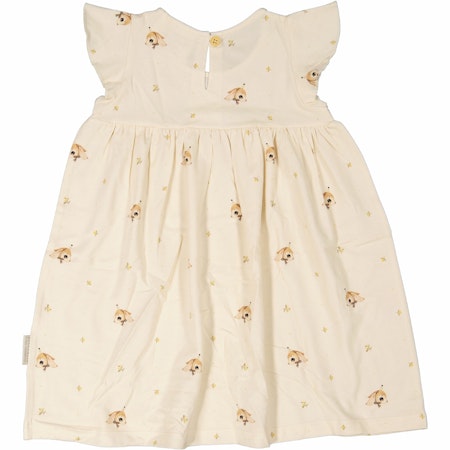 Mrs Mighetto Bambu Klänning med volang Long ear Beige 62/68