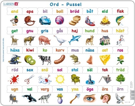 Ord-Bildpussel 40 bitar