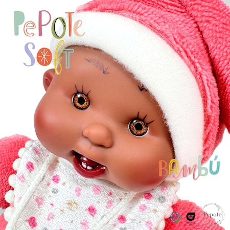 Nines Pepote soft, Min första docka cerise 26cm