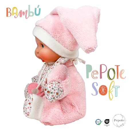 Nines Pepote soft, Min första docka rosa 26cm