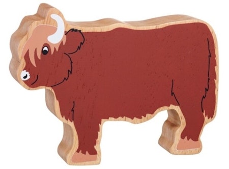 Lanka Kade Träfigur Ko Highland cattle