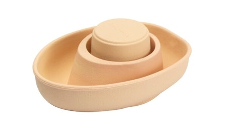 PlanToys Båt naturgummi orange