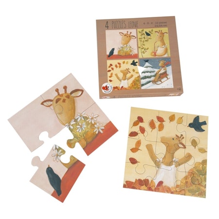 Egmont Toys 4xPussel Leonie giraff
