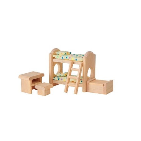 Plantoys Barnrum, möbler till dockskåp