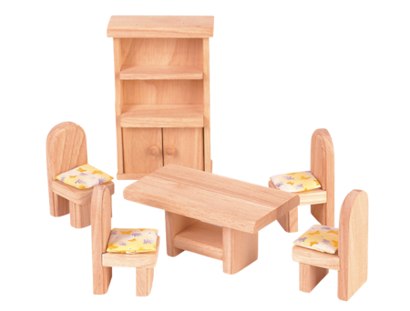 PlanToys Matsal, Möbler till dockskåp