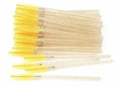 Mascara Glitter Brush 50-pack - Yellow