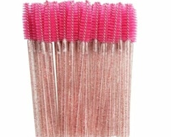 Mascaraborste Glitter 50-pack - Rosa