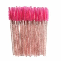 Mascaraborste Glitter 50-pack - Rosa