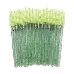 Mascaraborste Glitter 50-pack - Grön