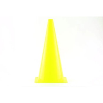 Koner | Fluorocerande gul | stapelbar | För teknikträning och spontanlek | 10 st | 23 cm höga