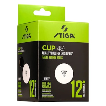 Bordtennisbollar | Stiga Cup | Pingisbollar | Träning & Hemma | 12-pack