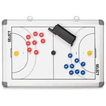 Taktiktavla Handboll | Select  | Alu med magnet | Hel & Halvplan | 45 x 30 cm