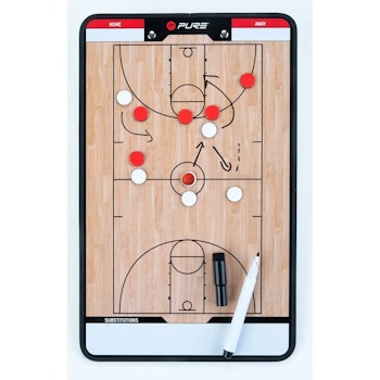Coach board | Taktiktavla Basket | Alu & whiteboard | 35 x 22 cm