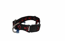 Halsband med röda tassar