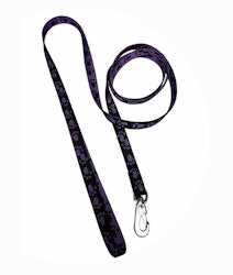 koppel 180cm svart med lila tassar