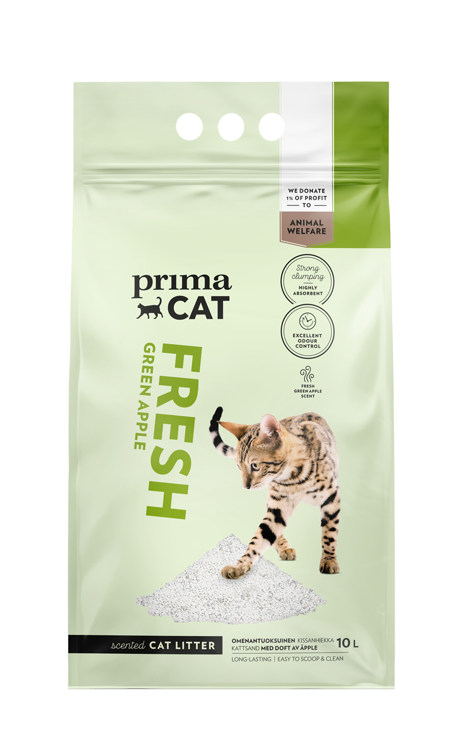 Prima Frech kattsand med äppel doft 10liter
