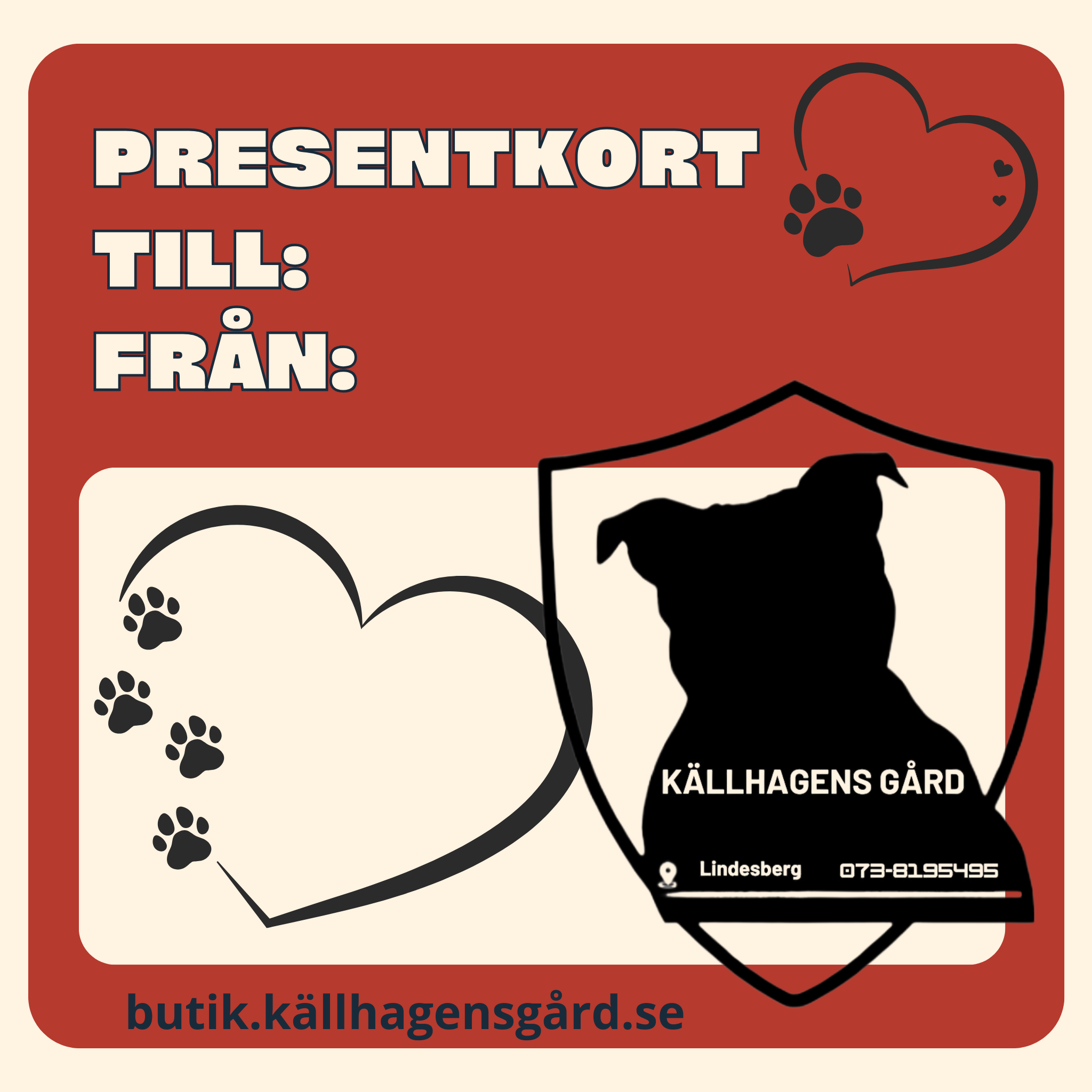 Presentkort - välj belopp i kassan