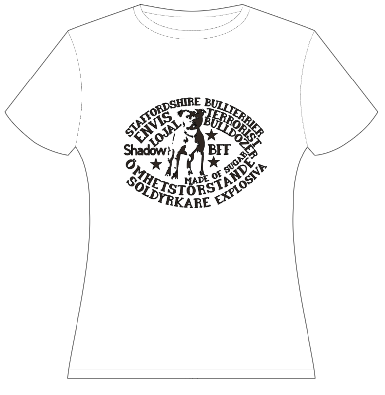Källhagens unika staffe T-shirt för barn,  olika motiv finns.
