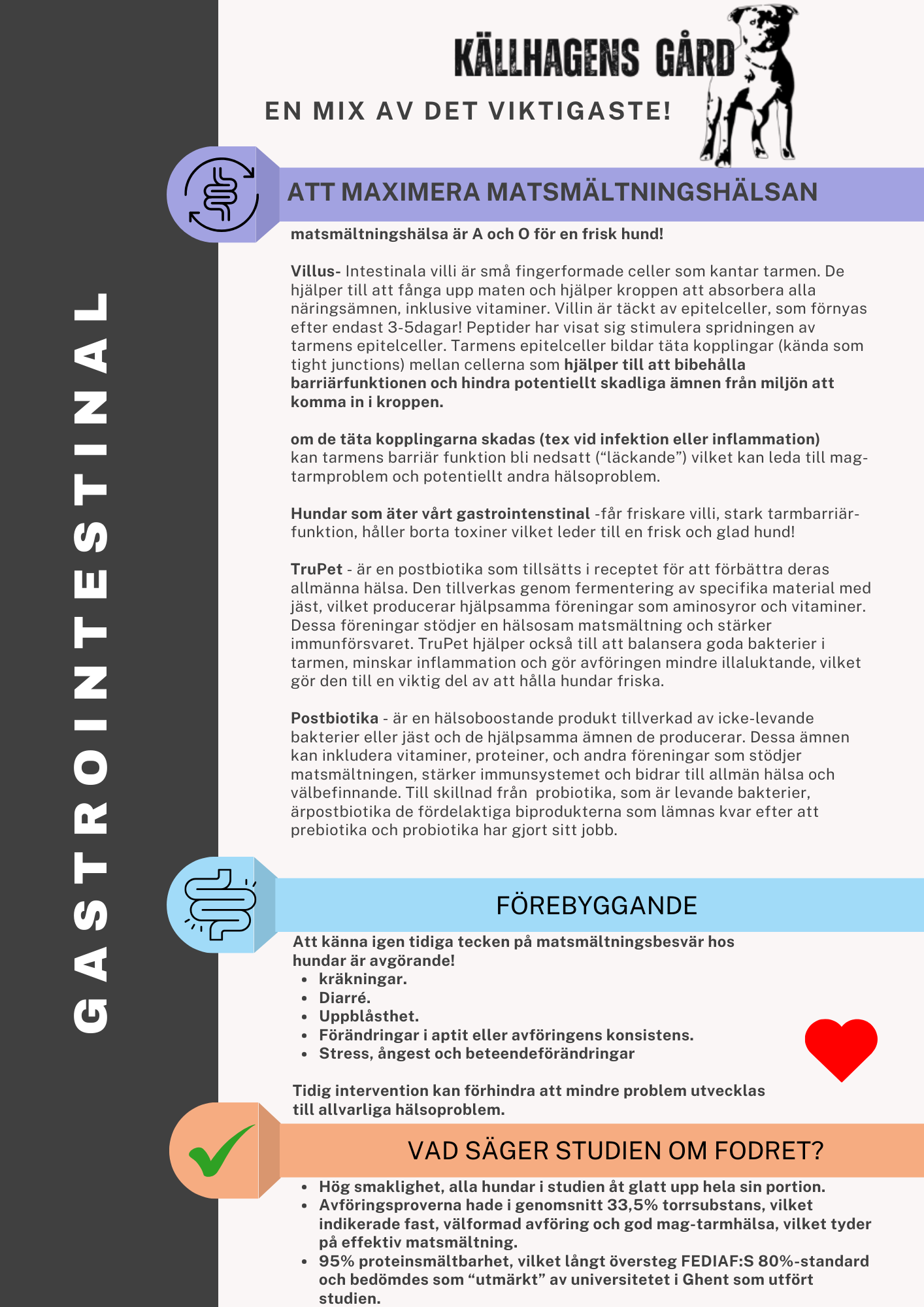 Källhagens gård Gastrointestinal - foder med focus på matsmältningsvård