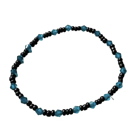 Armband enkel Turkos-svart barn